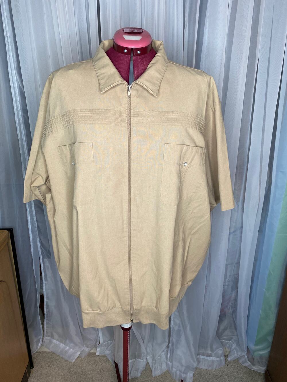 utility Jacket short sleeve 1970s mens tan